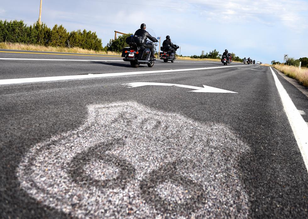motorcyclists on route 66 in Arizona