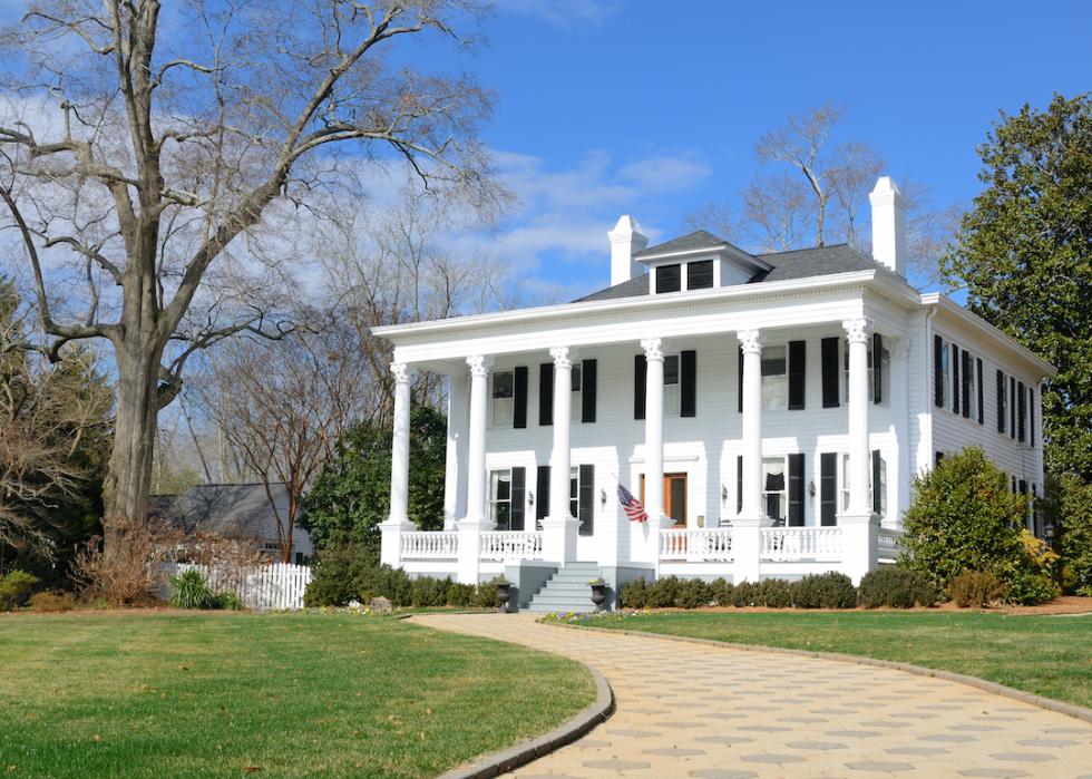 Historic Antebellum house in Madison, Georgia.