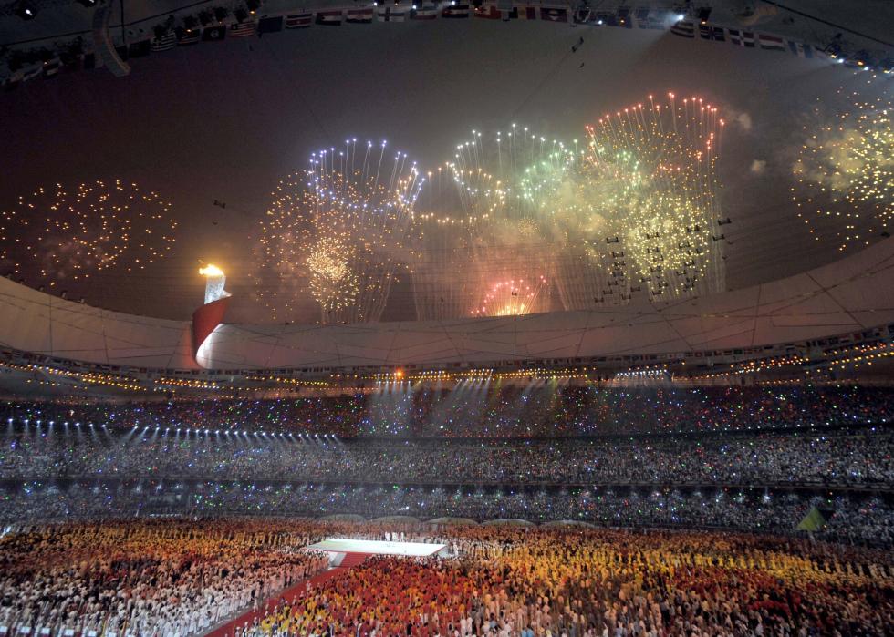 The opening ceremony of the Summer Olympic Games in Beijing, China.