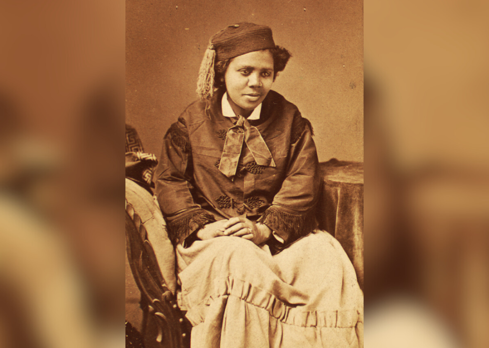 A portrait of Edmonia Lewis.