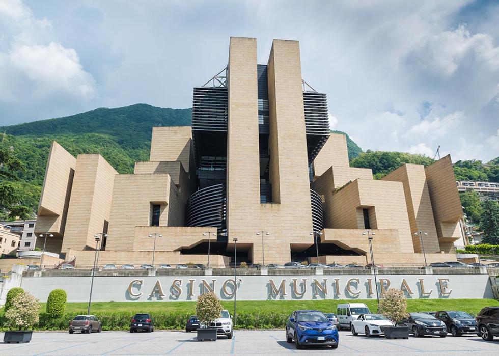 View of Campione d'Italia on Lake Lugano.