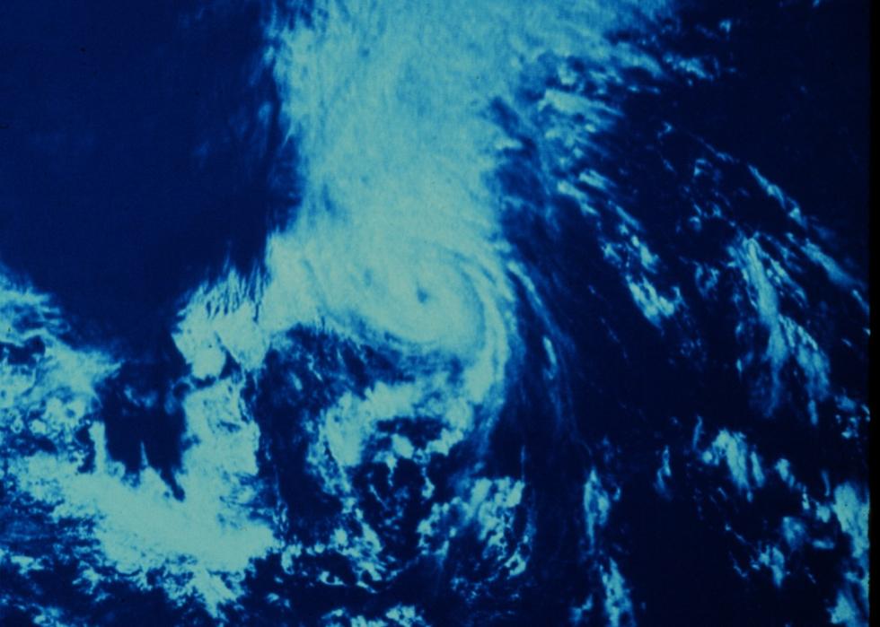 Photograph of Hurricane Eloise east of Louisiana approaching west Florida in 1975.