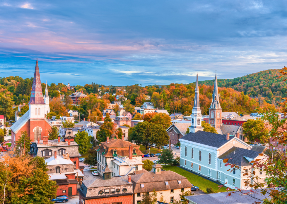 Montpelier, Vermont in the fall.