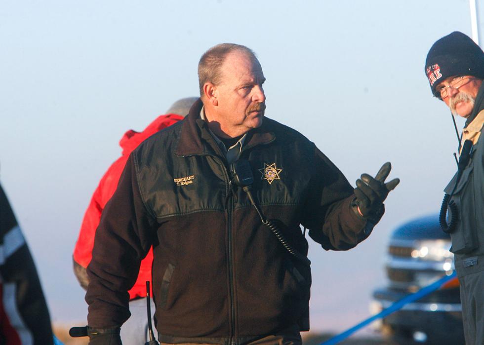 Tom Hodgson, the former Utah County Sheriff’s lieutenant photographed leading a search.