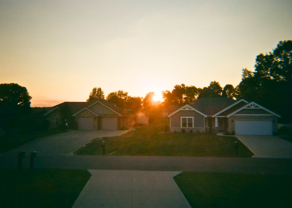 A sunset in Santa Claus, Indiana.