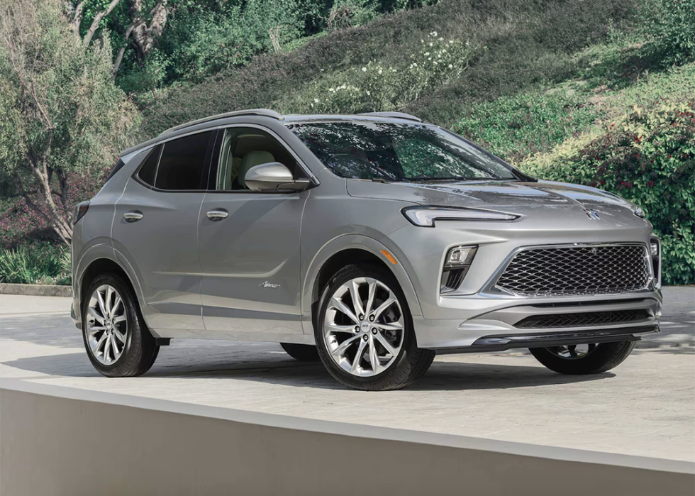 A gray 2025 Buick Encore GX on the road.