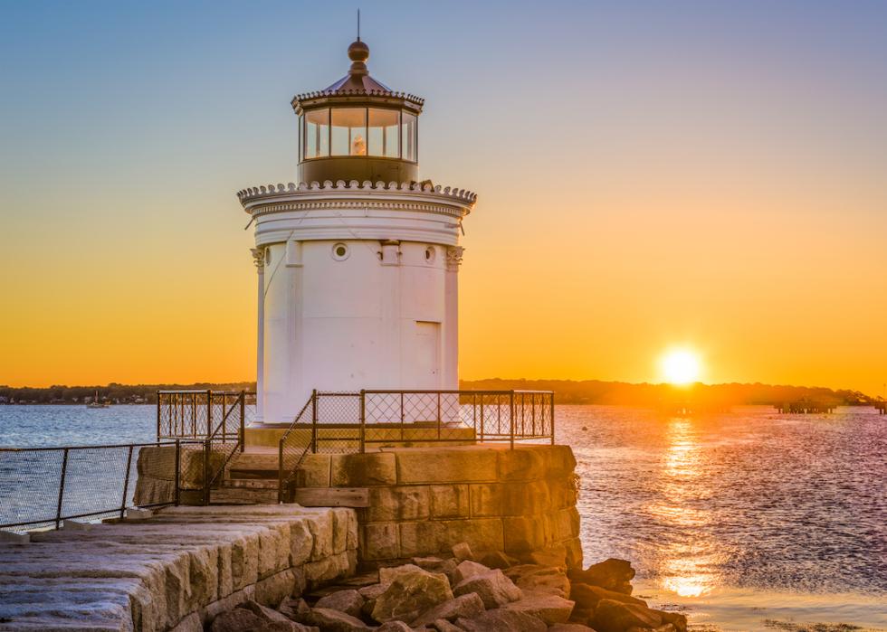 The Portland Breakwater Light in South Portland, Maine.