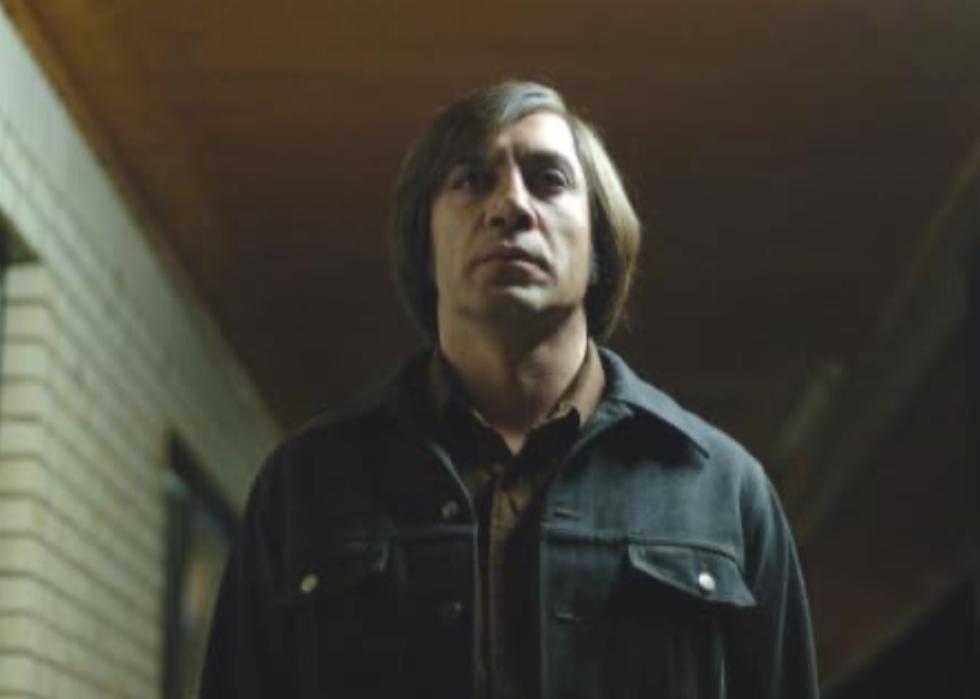 Javier Bardem in a scene from 'No Country for Old Men'