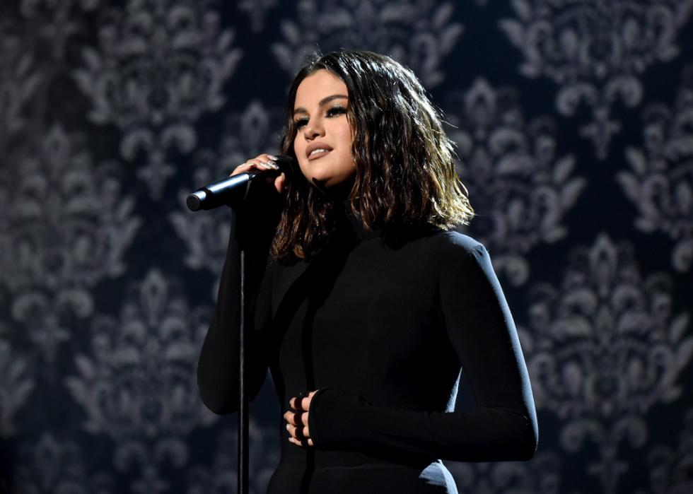 Selena Gomez performs onstage during the American Music Awards on Nov. 24, 2019 in Los Angeles, California.