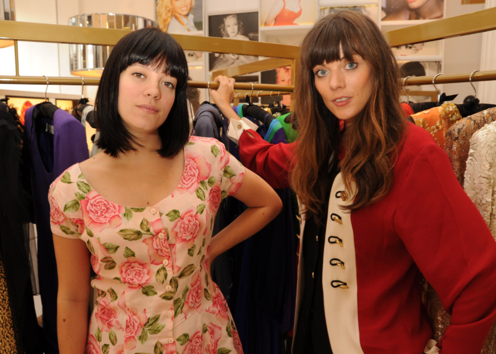 Lily Allen and sister Sarah Owen with their "Lucy In Disguise" line pre-launch, circa 2010