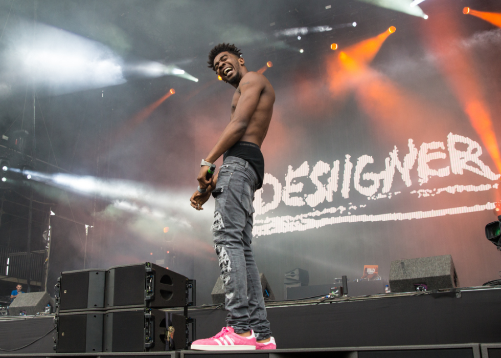 Desiigner performs during Day 3 of the Wireless Festival at Finsbury Park on July 9, 2017 in London, England.