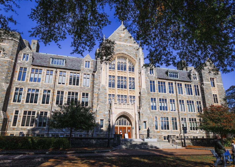 A Gothic building at Georgetown University.