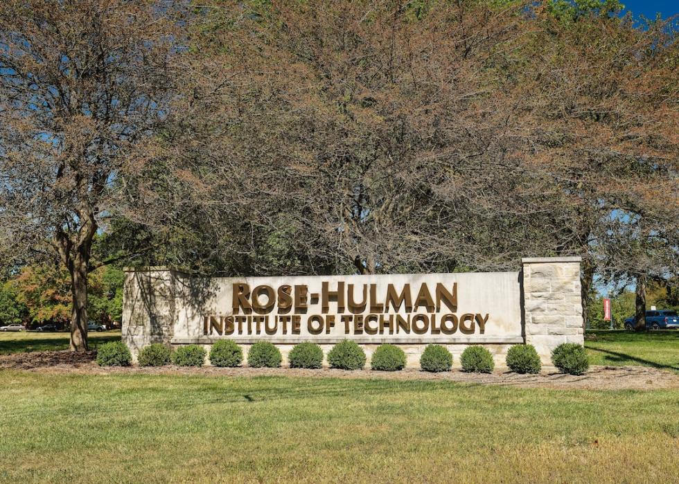 Entrance sign of Rose‑Hulman Institute of Technology.