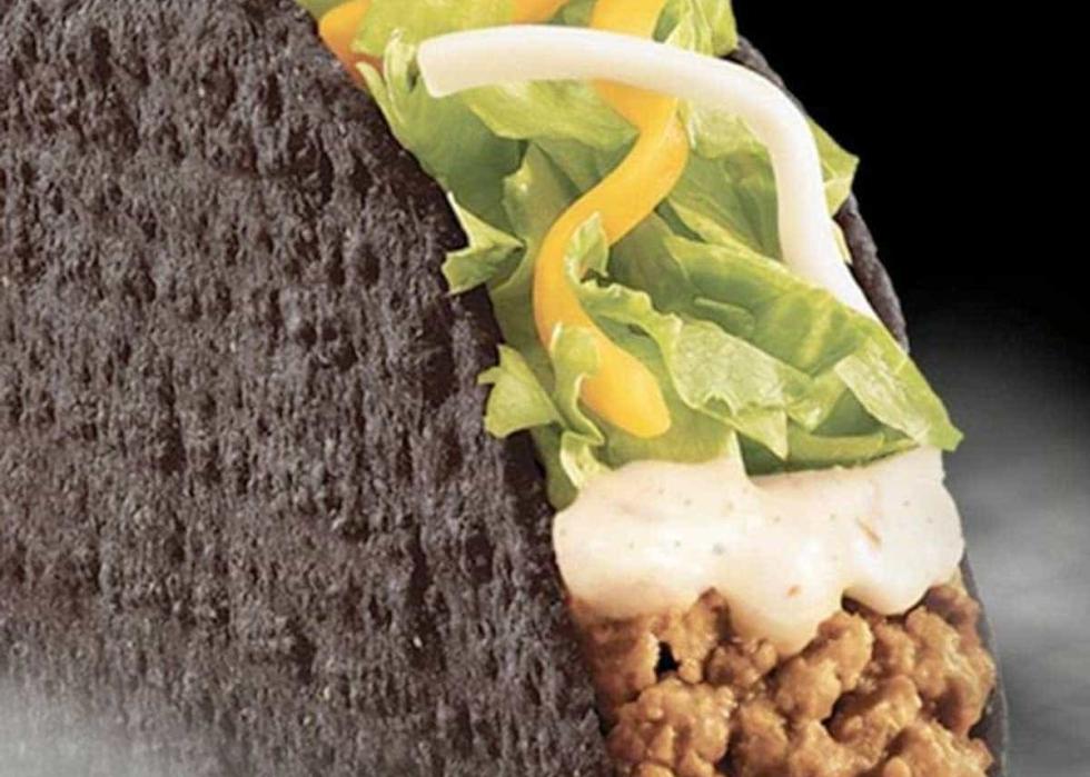 A Black Jack Taco surrounded by some spooky mist