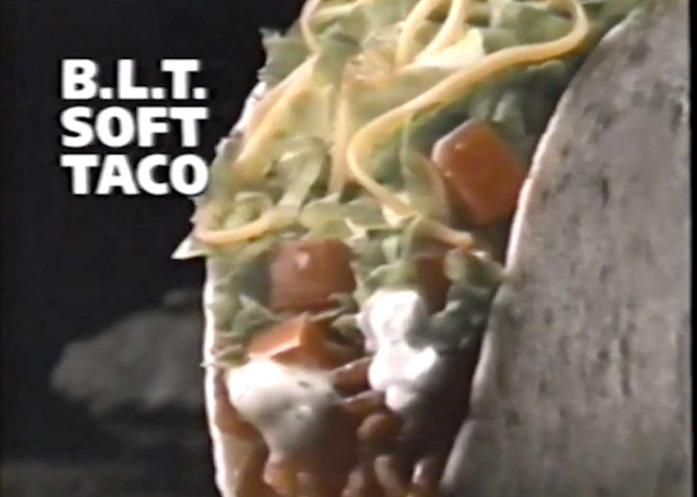 Still of the B.L.T. Soft Taco from an old tv spot