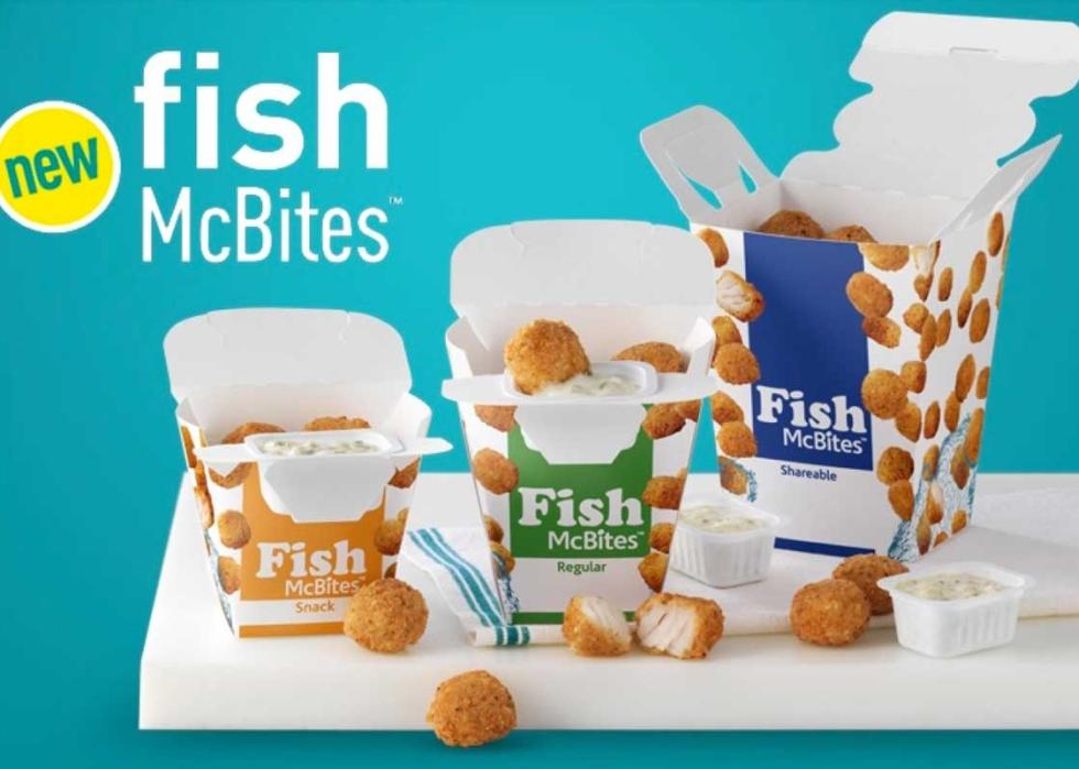 McDonald's Fish McBites in three sizes