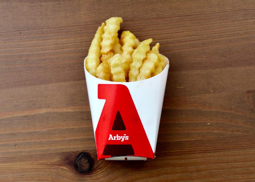 Overhead photo of Arby's french fries
