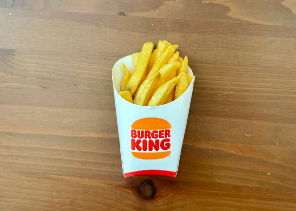 Overhead shot of Burger King french fries