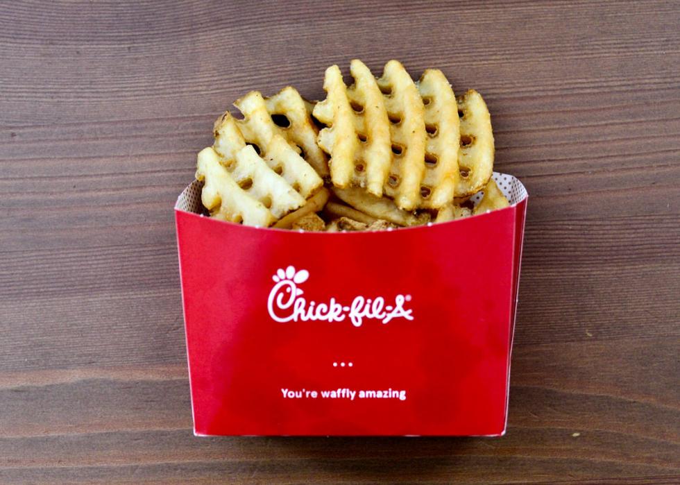 Overhead shot of Chick-fil-A french fries