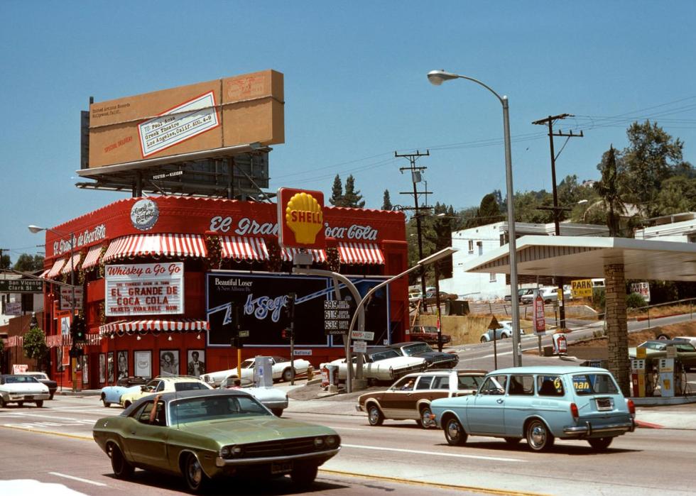 A color photo of West Hollywood, California in 1975