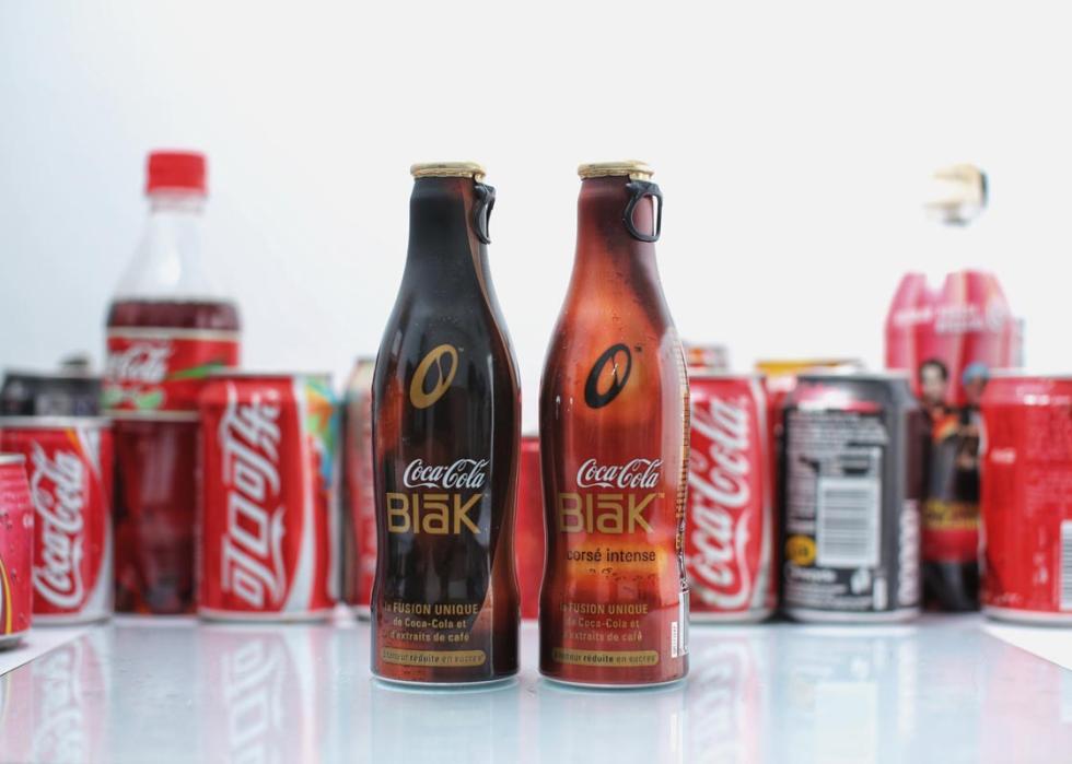 Coca-Cola BlāK was a coffee-flavored soft drink introduced by Coca-Cola in 2006 and discontinued in 2008. The mid-calorie drink was introduced first in France and Czech Republic, Slovakia, Lithuania
