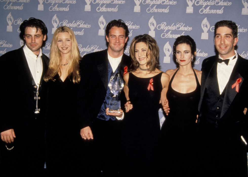 The cast of ‘Friends’ pose at People’s Choice Awards.