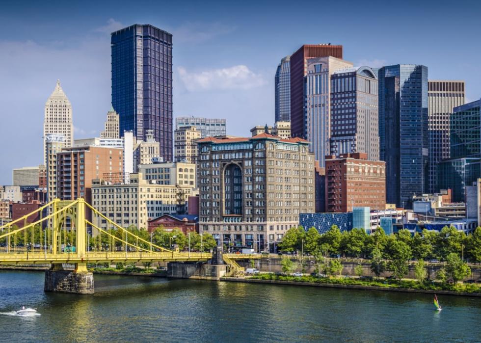 Pittsburgh cityscape over the Allegheny River.