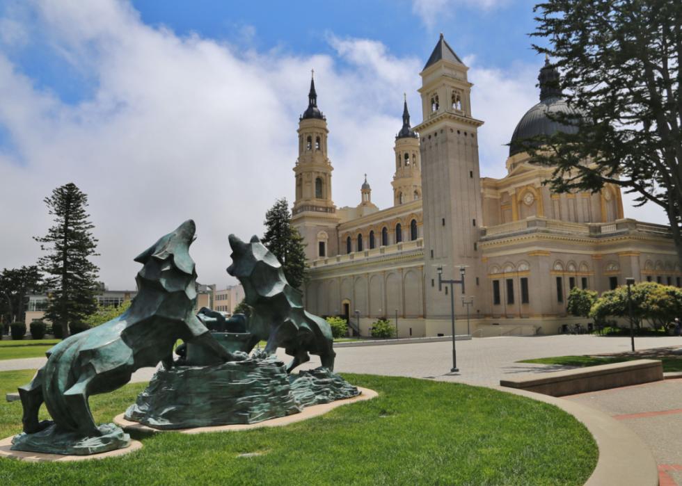 Saint Ignatius Church on the University of San Francisco.