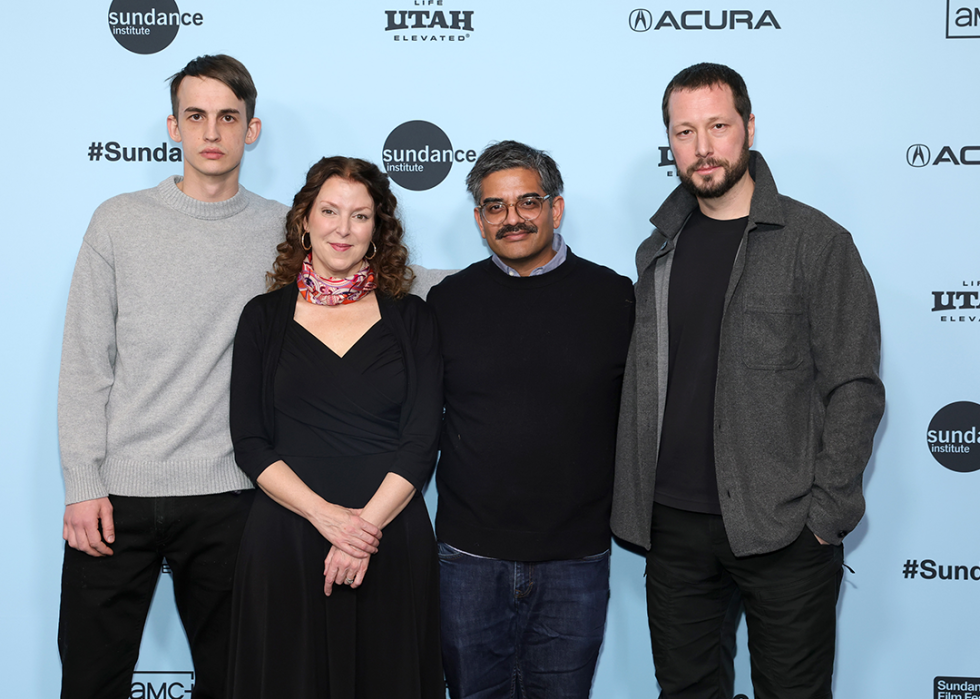 Alex Babenko, Raney Aronson, Sudip Sharma and Mstyslav Chernov attend the "2000 Meters to Andriivka" Premiere.