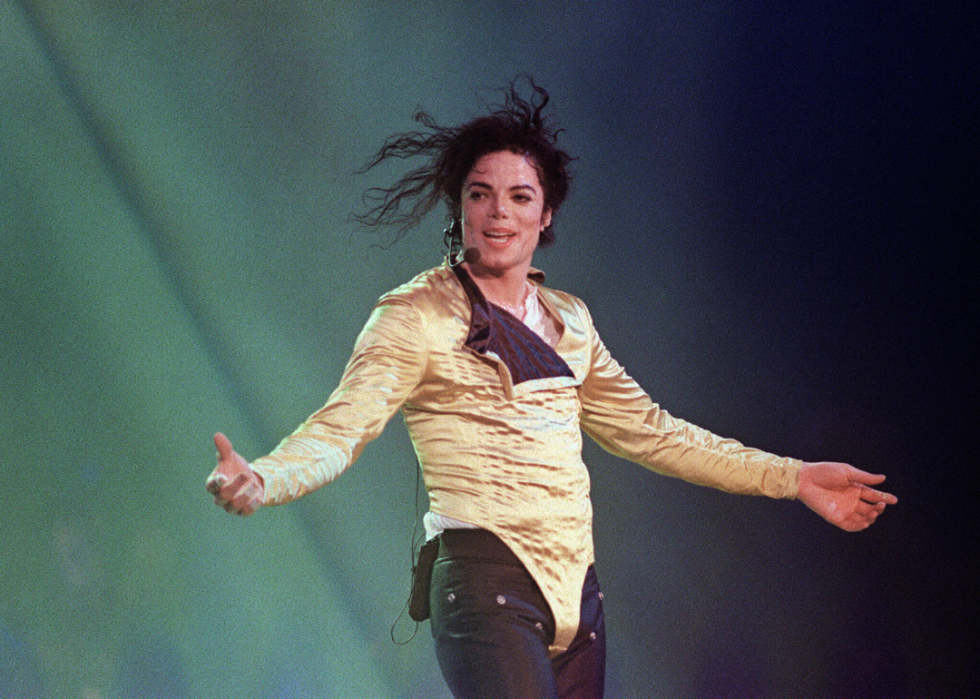 Michael Jackson performs onstage