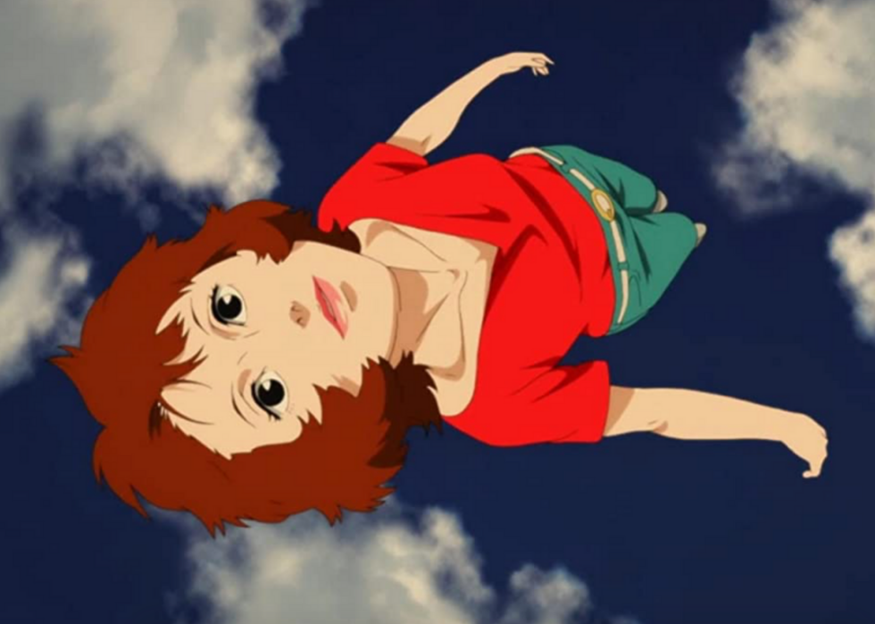 Illustration of woman floating against sky in ‘Paprika’