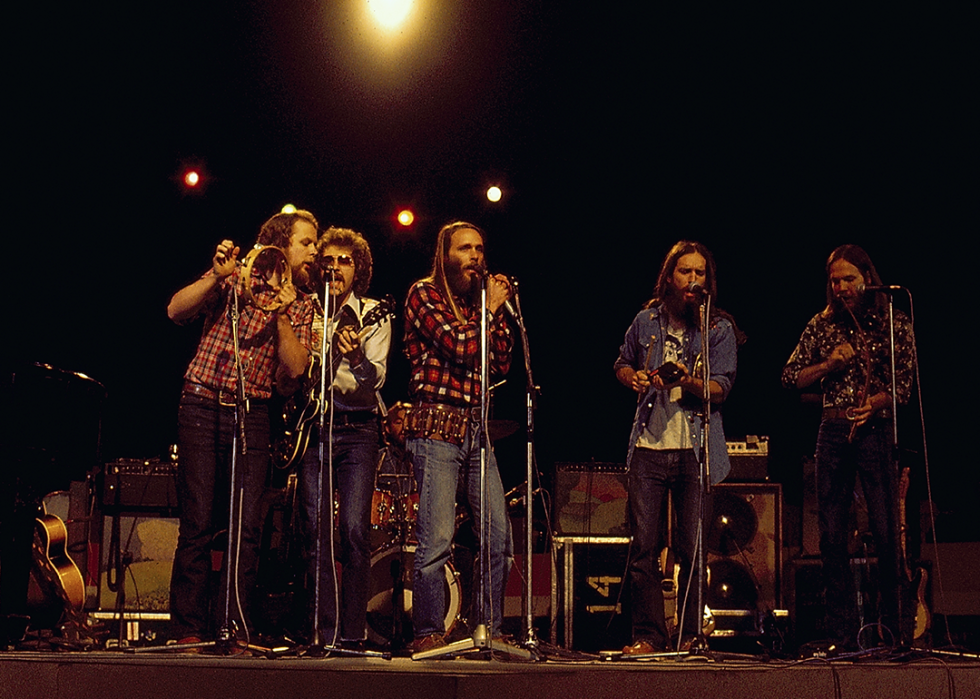 The Ozark Mountain Daredevils on stage.