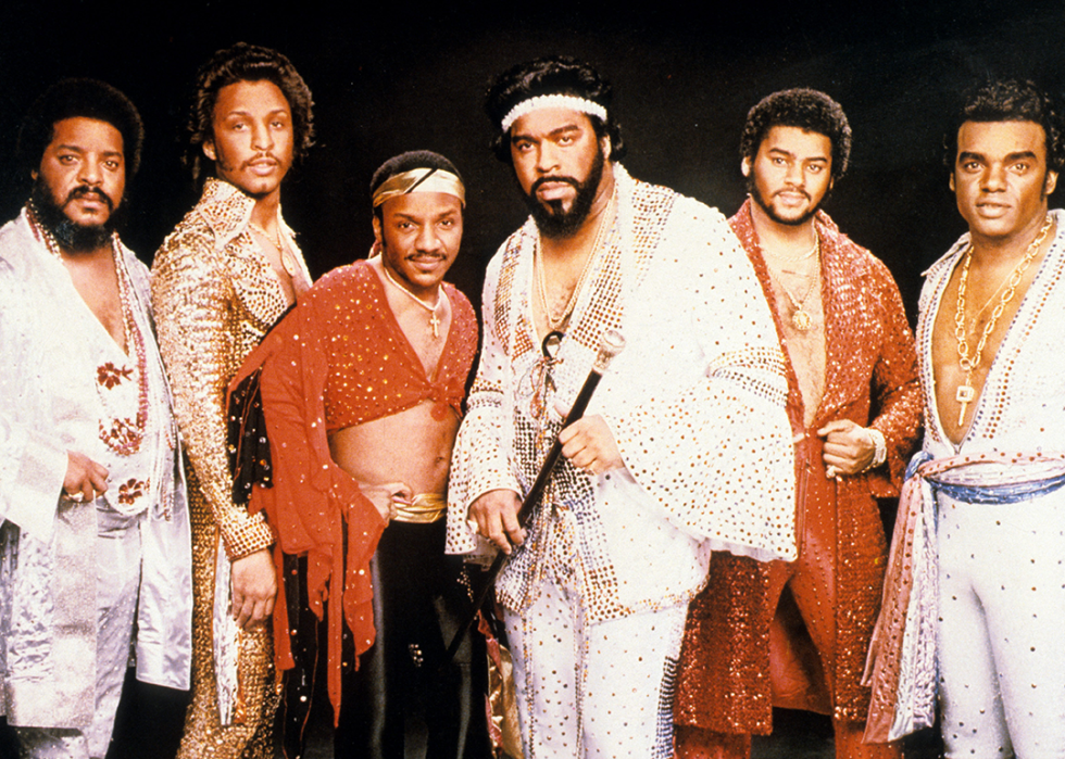 Isley Brothers pose for a studio portrait.