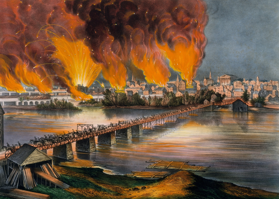 Illustration depicting the fall of Richmond.