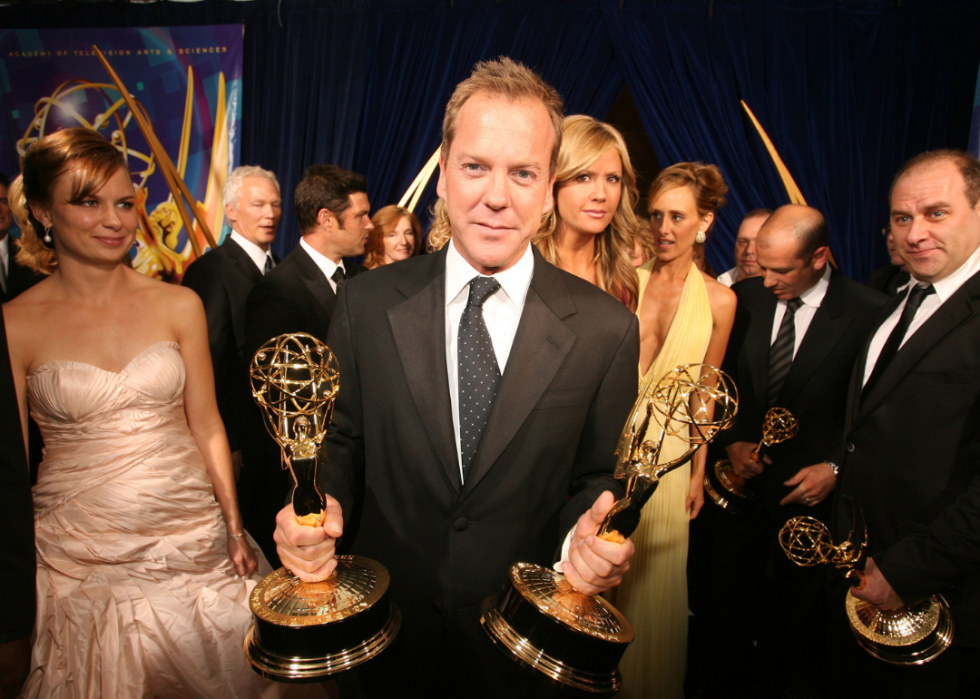 Kiefer Sutherland at the 58th Annual Primetime Emmy Awards.