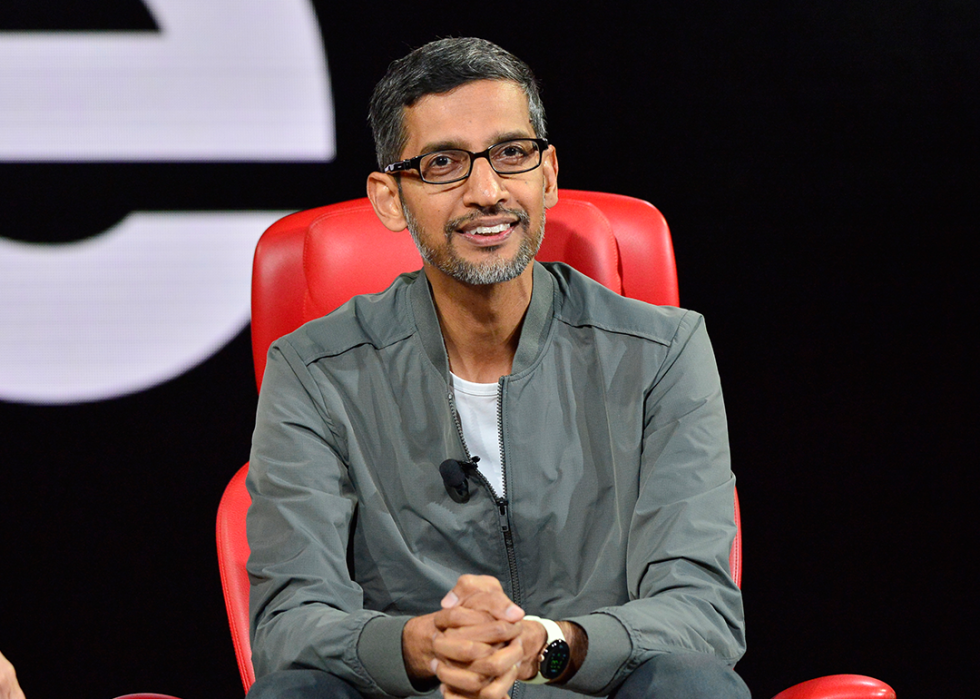 Sundar Pichai speaks at event.