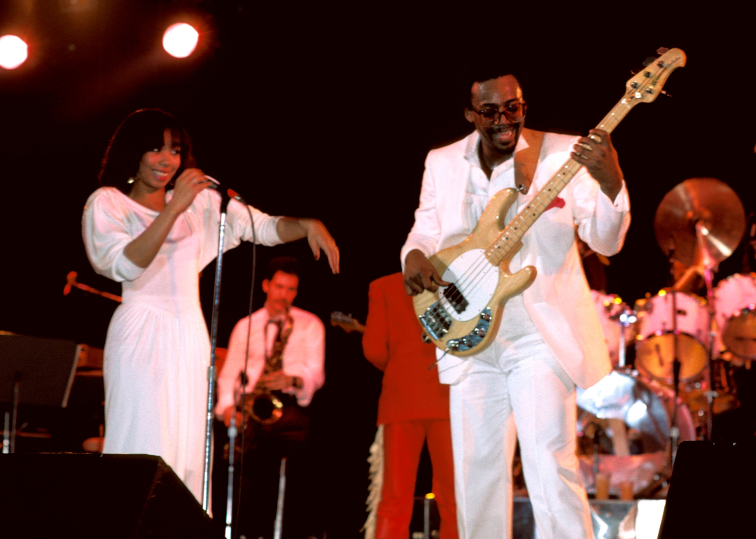 Chic performing onstage.