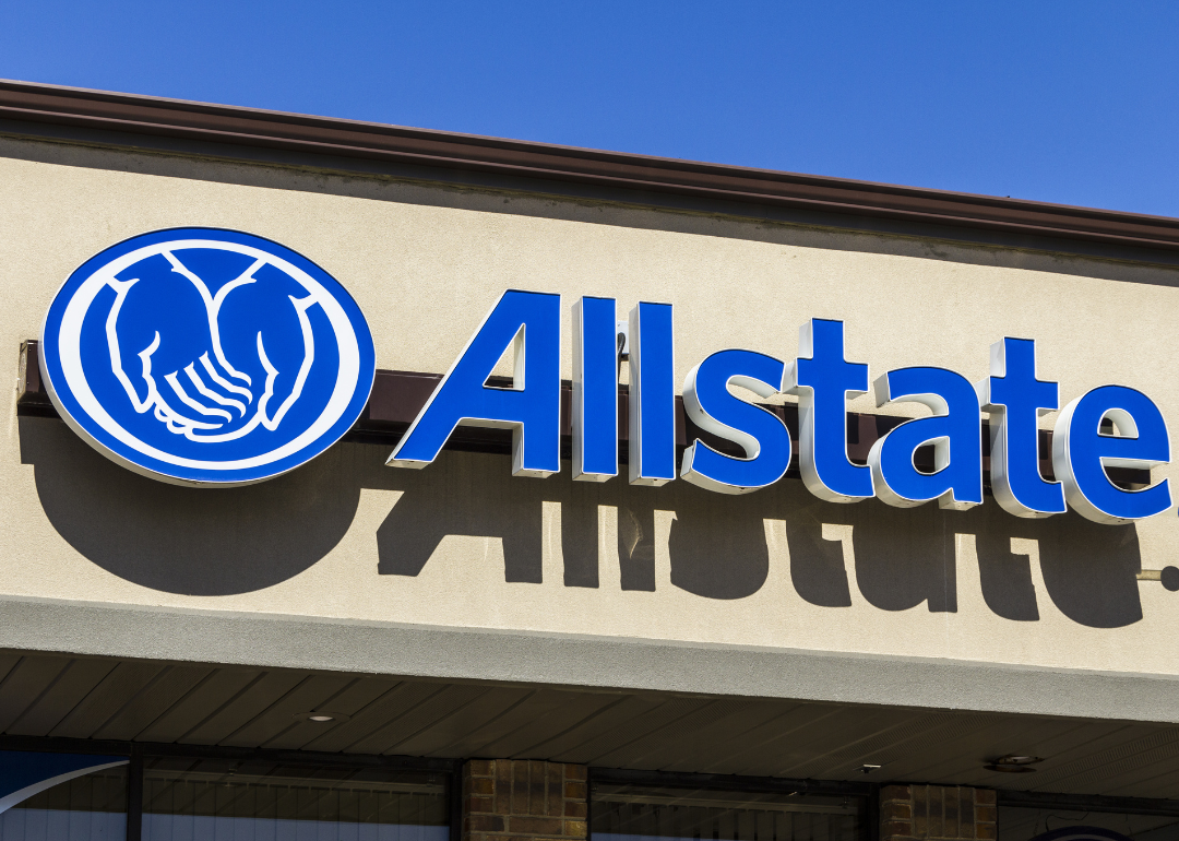 Allstate Insurance logo and signage.