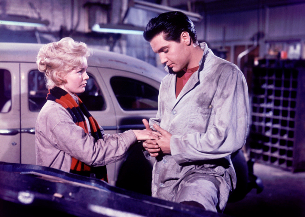 Elvis Presley in a scene from ‘Wild in the Country’