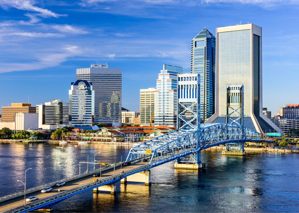 Jacksonville skyline and bridge.
