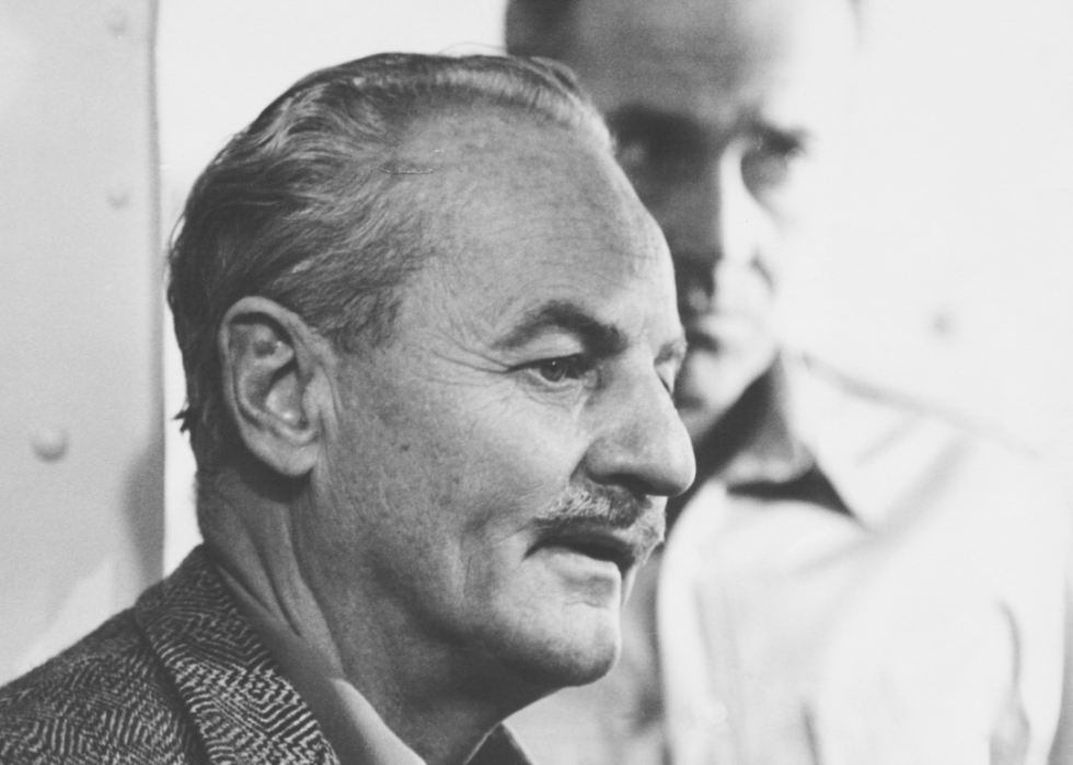 Darryl F. Zanuck on a film set.