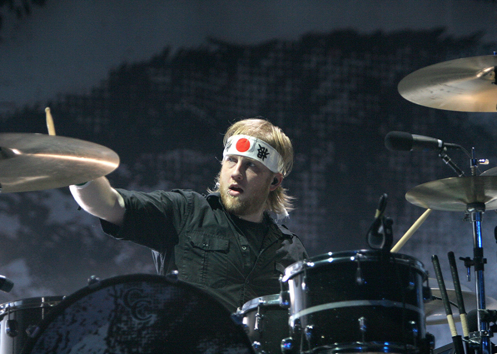 Bob Bryar of My Chemical Romance performs in concert.