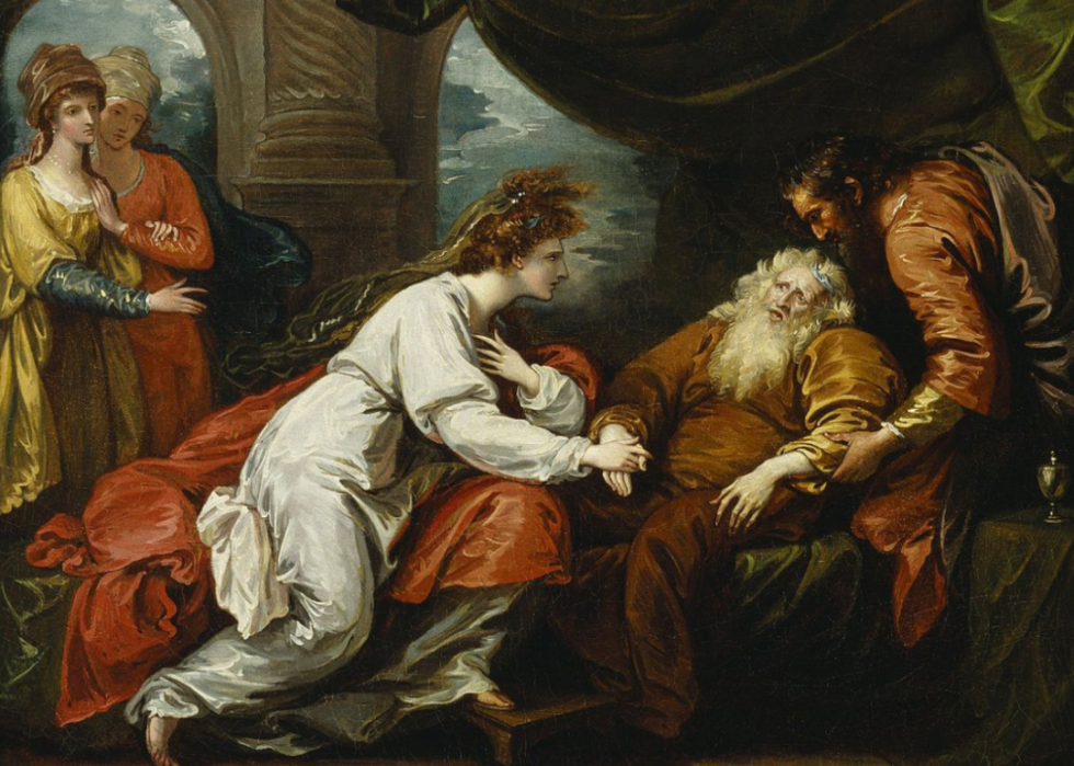 Painting of King Lear and Cordelia