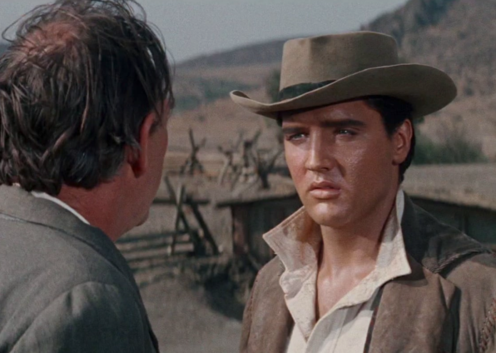 Elvis Presley in a scene from ‘Flaming Star’