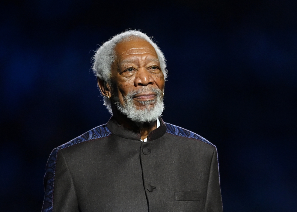 Morgan Freeman speaks at event.