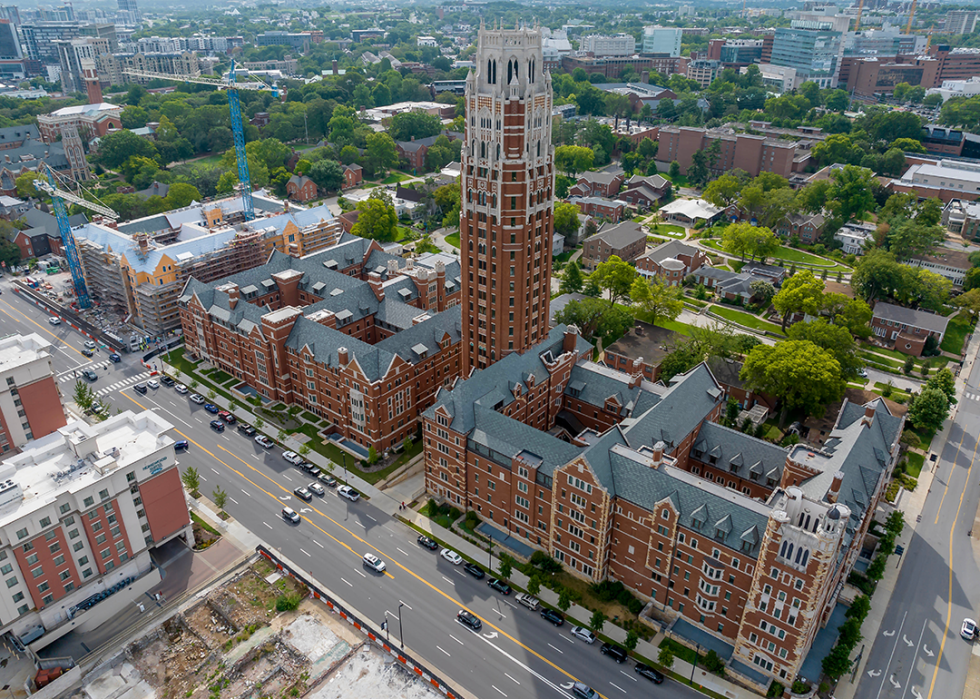 Aerial view of Vanderbilt University in Nashville.