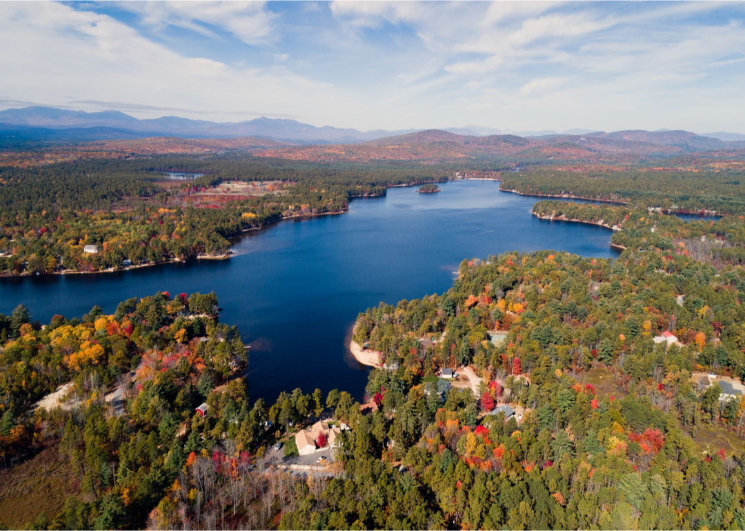 Early fall colors in view near a body of water