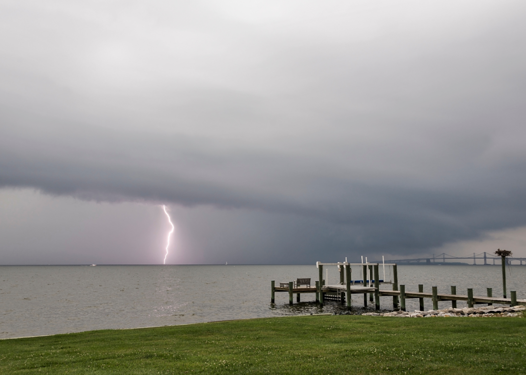 Lightning over Chesapeake Bay.
