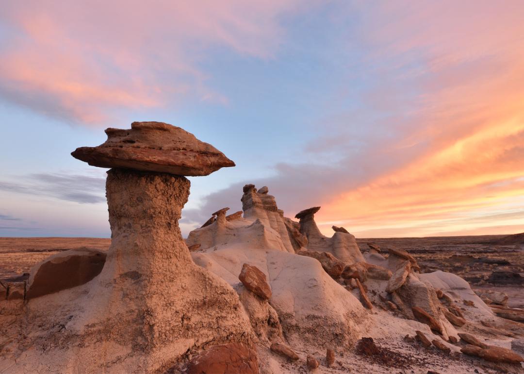 Rock formations in the Valley of Dreams.