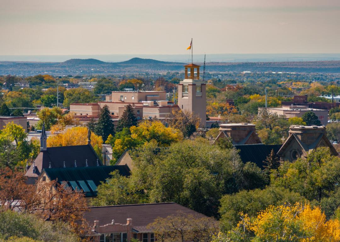 View of Santa Fe in autumn.